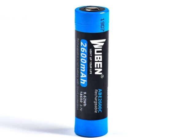Wuben ABE2600C Rechargeable 18650 2600mAh Flashlight Battery
