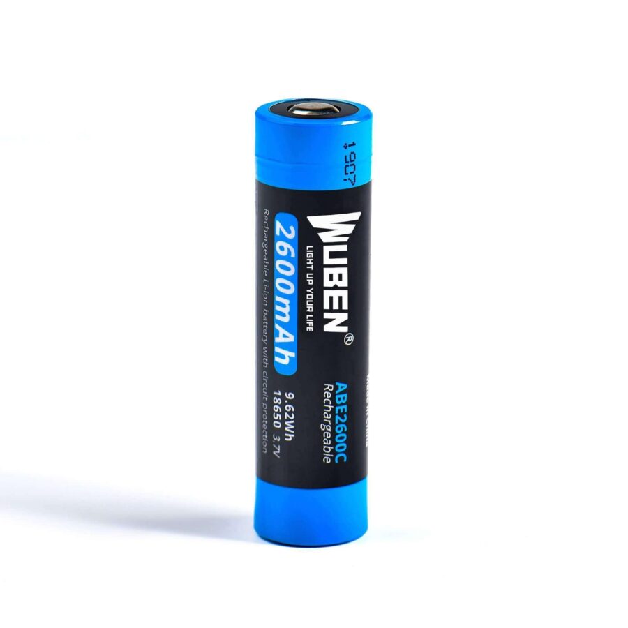 WUBEN ABE2600C Rechargeable 18650 Flashlight Battery – 2600mAh