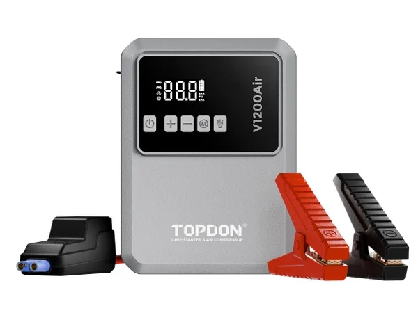OSelect – TOPDON V Series Jump Starters: 3000A Power (V3000) & Air Compressor (V1200Air)