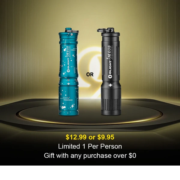 I3E EOS Keychain Flashlight 19th Anniversary Gift Free AAA Light