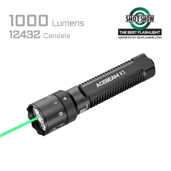 K1 EDC Flashlight with Three Light Sources