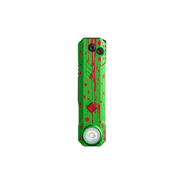 OKNIFE LK Zombie Green Folding Knife with Rechargeable Flashlight & RGB Light