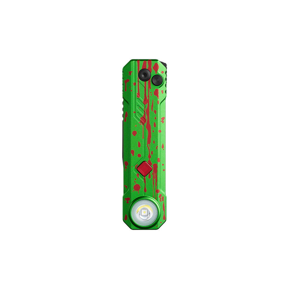 OKNIFE LK Zombie Green Folding Knife with Rechargeable Flashlight & RGB Light