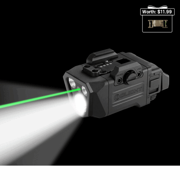 PL X GL 3-in-1 Rail-Mounted Light: Floodlight, Spotlight & Green Beam