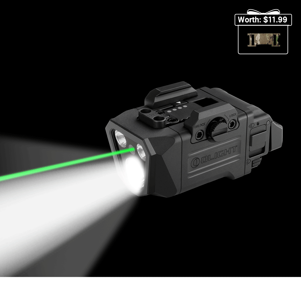 PL X GL 3-in-1 Rail-Mounted Light: Floodlight, Spotlight & Green Beam