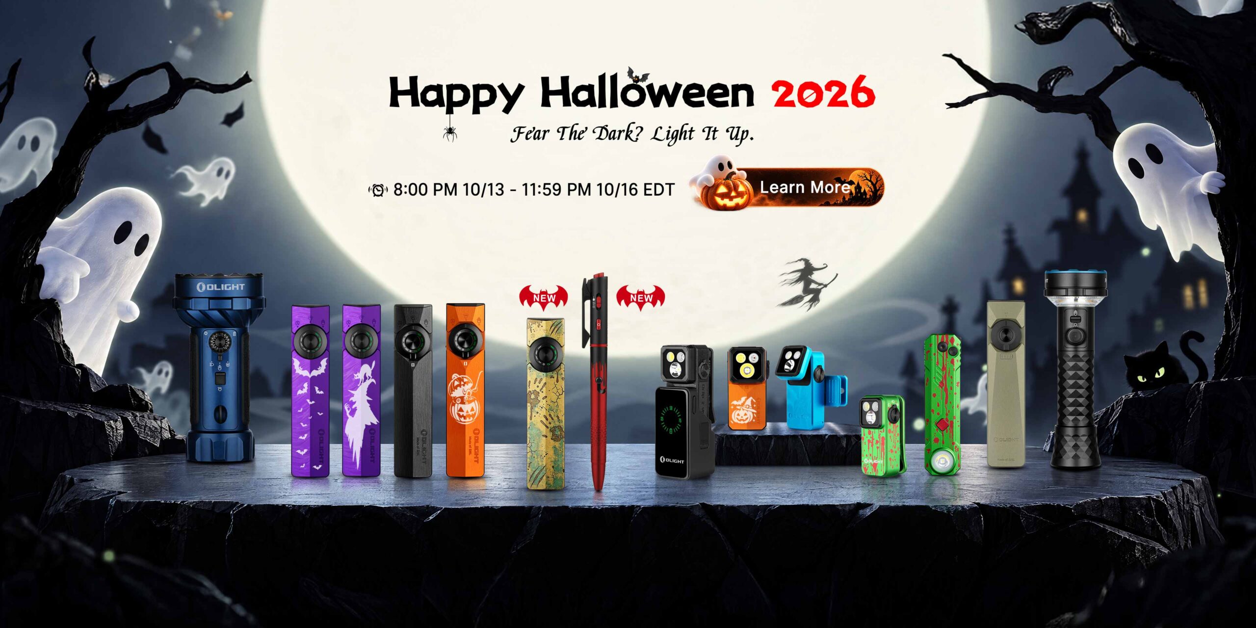 Olight Halloween 2026 Sale: 8:00 PM 10/13 - 11:59 PM 10/16 EDT
